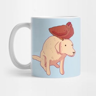 Labrador and chicken friends Mug